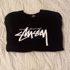 Stüssy Classic Black Pullover Sweatshirt
